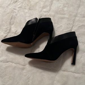 Vince Camuto black suede booties size 8 1/2 never worn